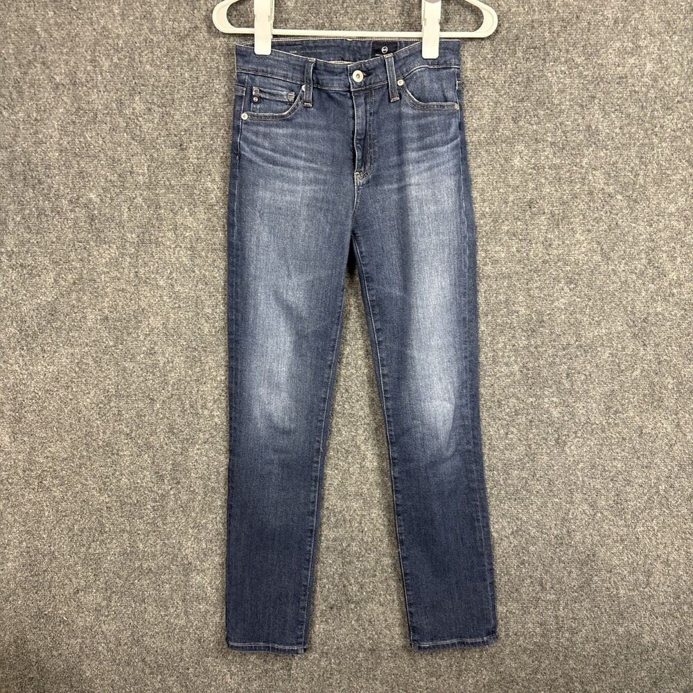 AG Adriano Goldschmied Mari Slim Straight Jeans Womens Size 25 Blue High Rise